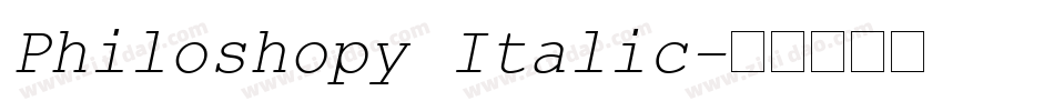 Philoshopy Italic字体转换